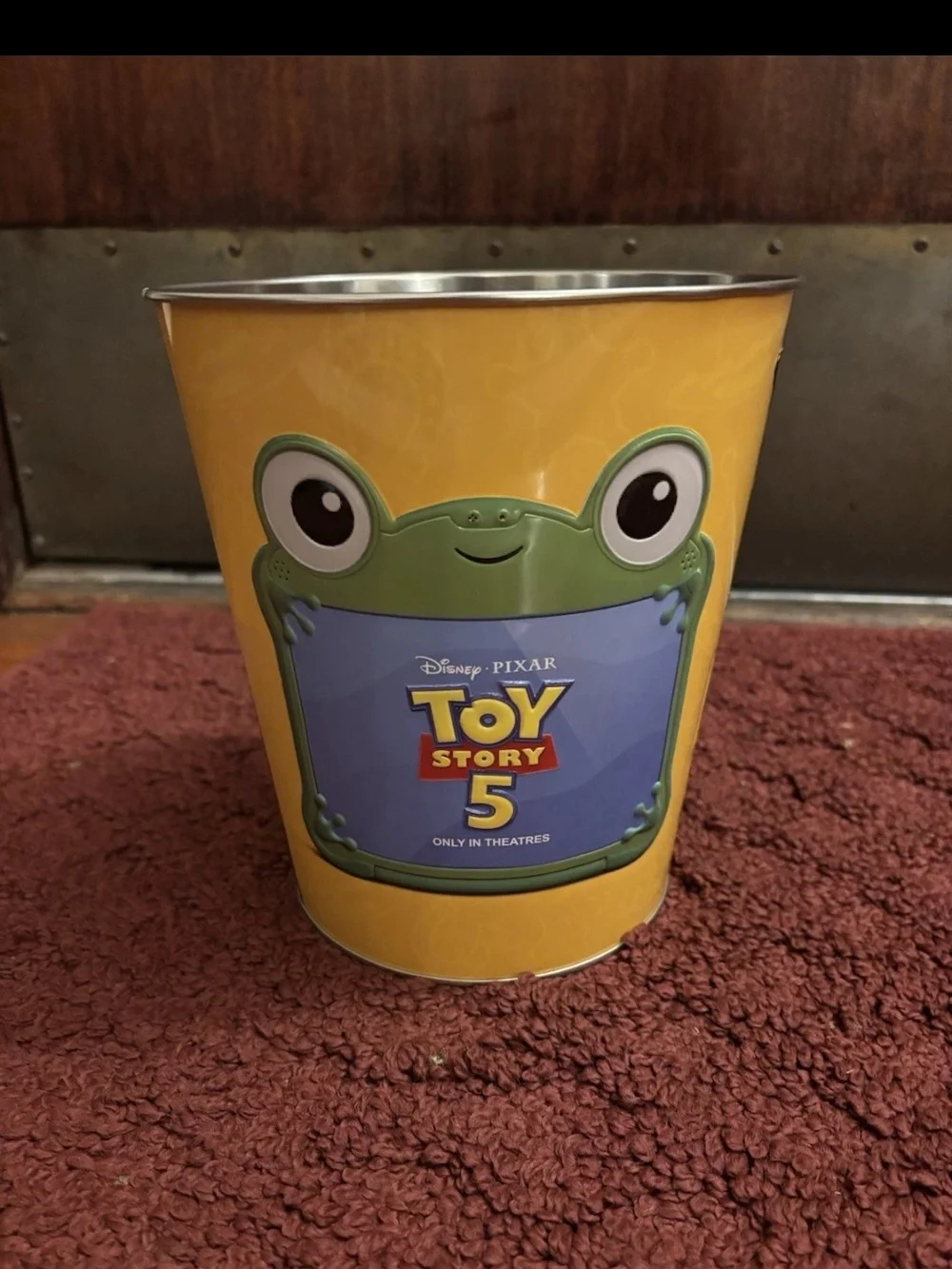 Toy Story 5 Popcorn Bucket w/Cowboy Hat Top Cinemark Pixar Woody Buzz Jessie Rex - Picture 5 of 6